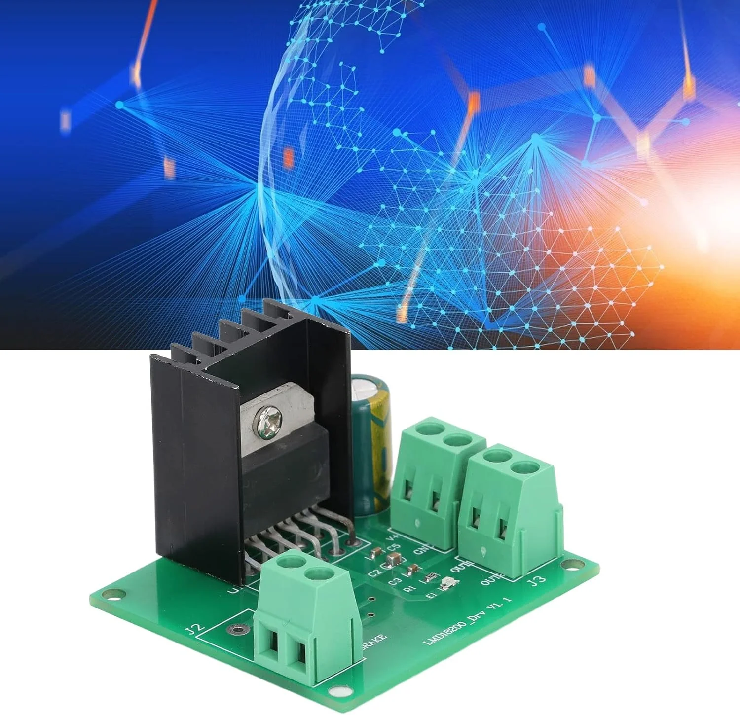 ماژول درایو موتور DC با تنظیم سرعت PWM، تراشه LMD18200T، محدوده ولتاژ گسترده 4.5 تا 5.5 ولت، برای کنترل دقیق موتور در ربات ها، چاپگرها و موارد دیگر