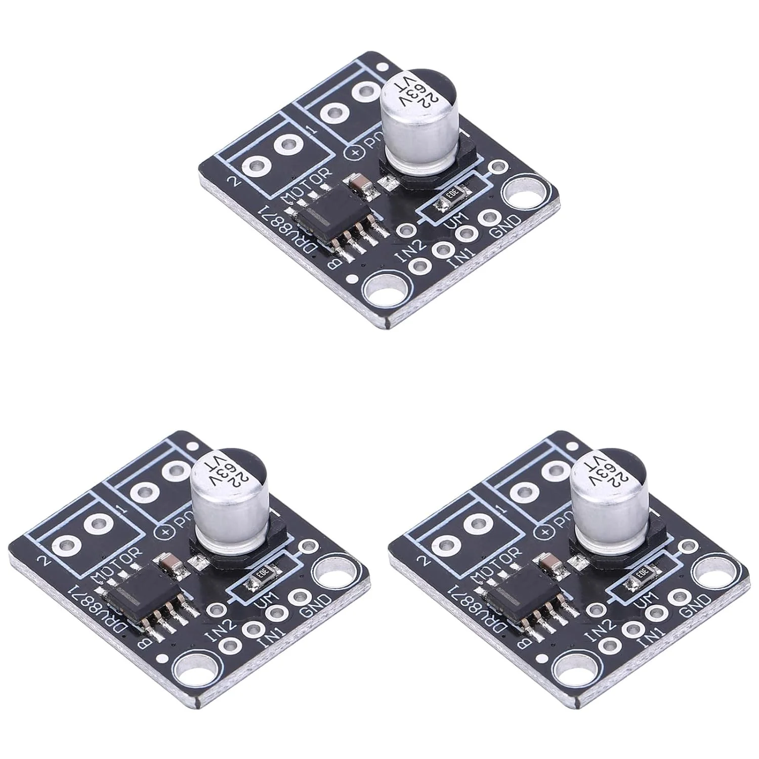 درایور موتور پل H مدل DRV8871، PWM 3.6 آمپر، تنظیم جریان، UVLO، OCP، TSD، بازیابی خودکار، ماژول برد درایور موتور DC فلزی مشکی برای چاپگرها، لوازم خانگی