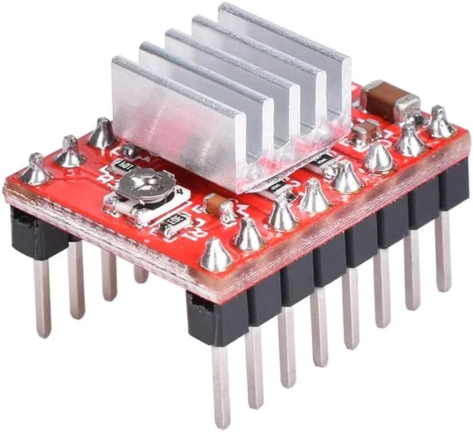 4 عدد ماژول درایور موتور پله ای A4988 پرینتر سه بعدی به همراه هیت سینک