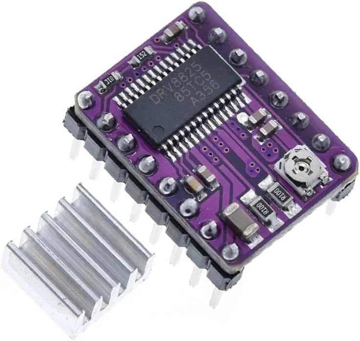 دو عدد ماژول درایور موتور پله ای DRV8825 StepStick با هیت سینک برای قطعات پرینتر سه بعدی