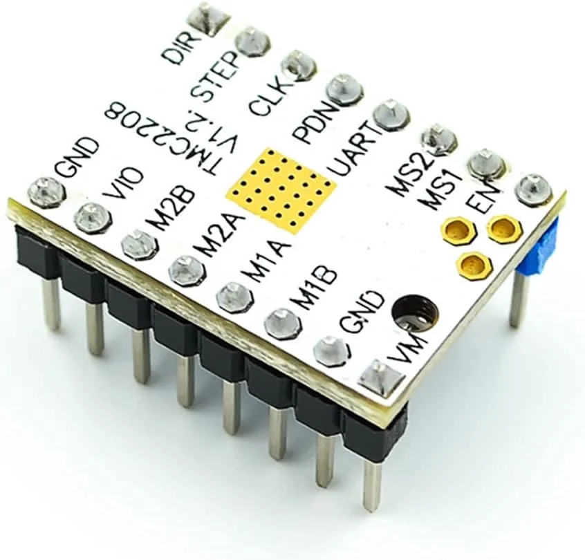 دو عدد درایور موتور پله ای پرینتر سه بعدی TMC2208 V1.2 Stepstick به همراه هیت سینک برای قطعات پرینتر سه بعدی