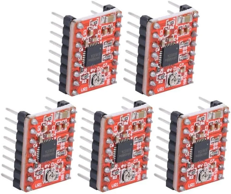 برد ماژول درایور موتور پله ای 5 عددی برای رمپ 1.4 A4988 لوازم جانبی پرینتر سه بعدی، قوی و بادوام