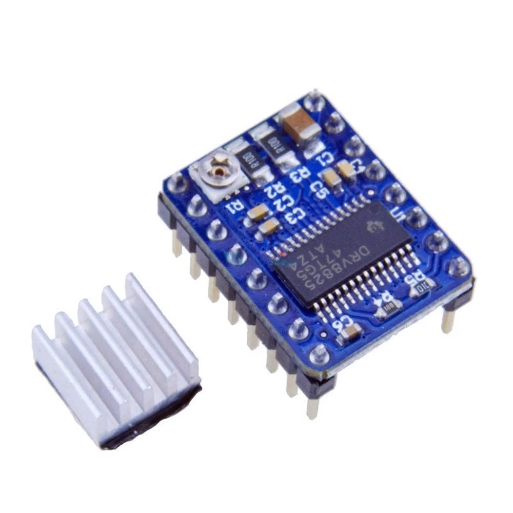 5 عدد قطعه پرینتر سه بعدی StepStick DRV8825 DRV 8825 درایور موتور پله‌ای رمپ 1.4 Reprap 4 ماژول PCB جایگزین A4988 با هیت سینک