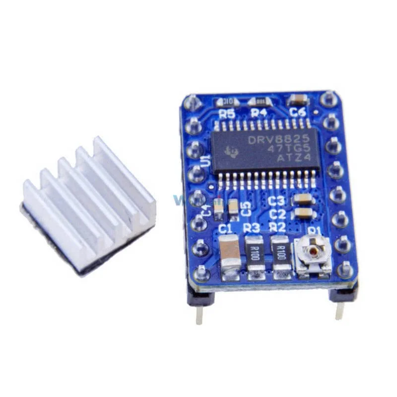 قطعات پرینتر سه بعدی StepStick DRV8825 DRV 8825 درایور موتور پله ای رمپ 1.4 Reprap 4 ماژول PCB جایگزین A4988 با هیت سینک