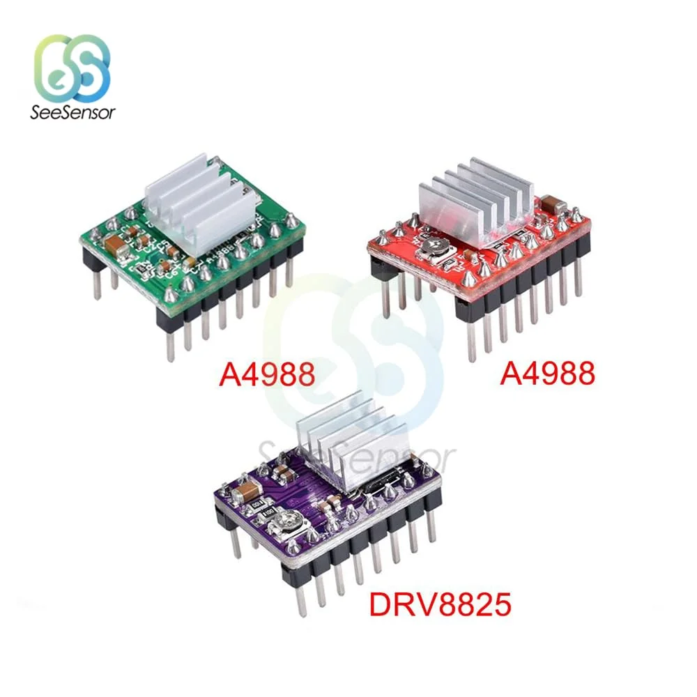 قطعات پرینتر سه بعدی StepStick A4988 DRV8825 ماژول درایور موتور پله ای با هیت سینک Reprap RAMPS 1.4 1.5 1.6 برد کنترل MKS - (ولتاژ: DRV8825) قطعات پرینتر سه بعدی StepStick A4988 DRV8825 ماژول درایور موتور پله ای با هیت سینک Reprap RAMPS 1.4 1.5 1.6 برد کنترل MKS - (ولتاژ: DRV8825)