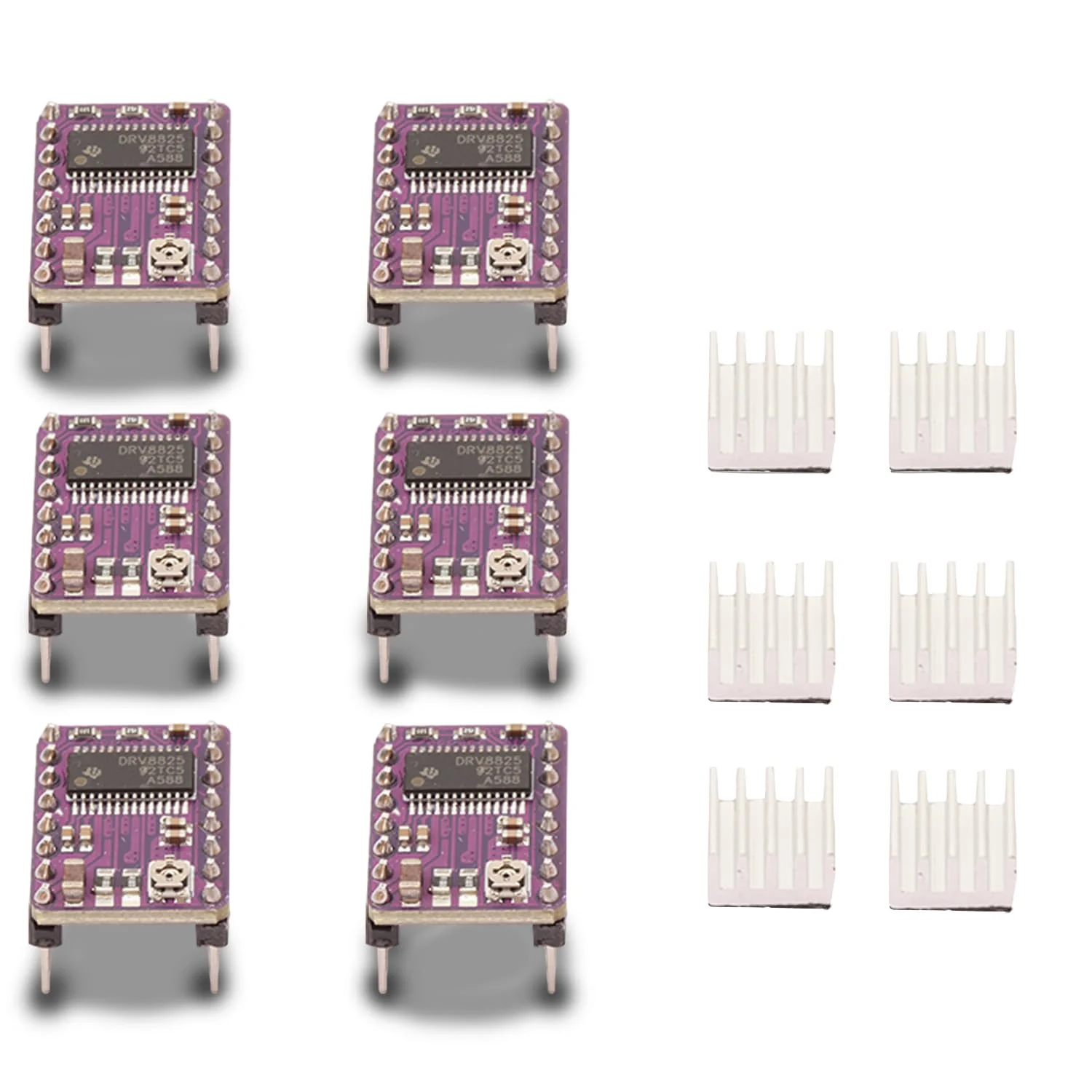 ماژول درایور موتور پله ای DRV8825 پرینتر سه بعدی 6 عددی