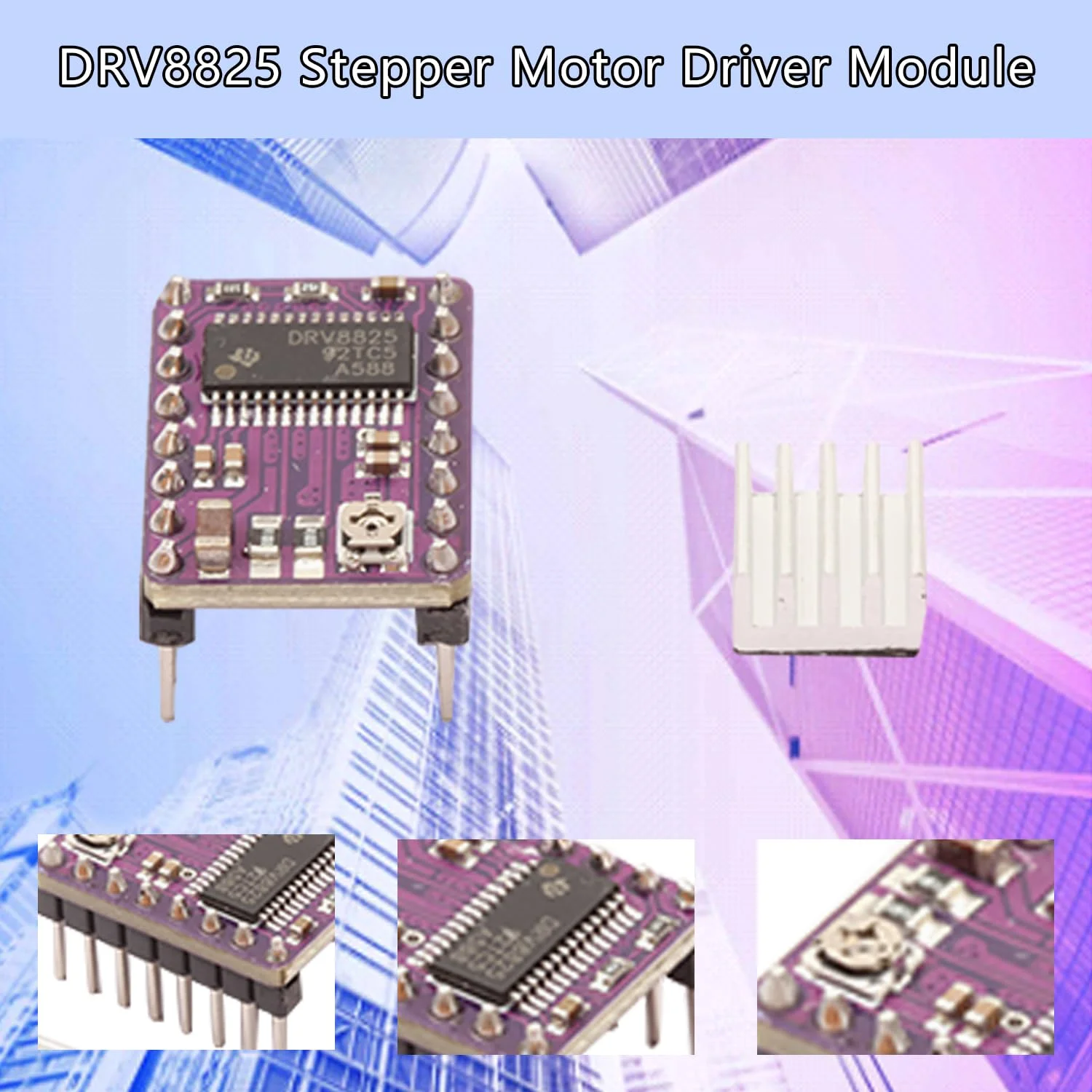 ماژول درایور موتور پله ای DRV8825 پرینتر سه بعدی 6 عددی ماژول درایور موتور پله ای DRV8825 پرینتر سه بعدی 6 عددی