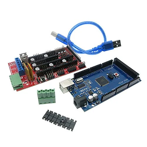 پرینتر سه بعدی 1 عدد مگا 2560 R3 + 1 عدد پنل کنترل RAMPS 1.4 + 5 عدد درایور موتور پله ای DRV8825 Reprap