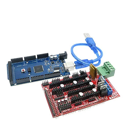 پرینتر سه بعدی 1 عدد مگا 2560 R3 + 1 عدد پنل کنترل RAMPS 1.4 + 5 عدد درایور موتور پله ای DRV8825 Reprap