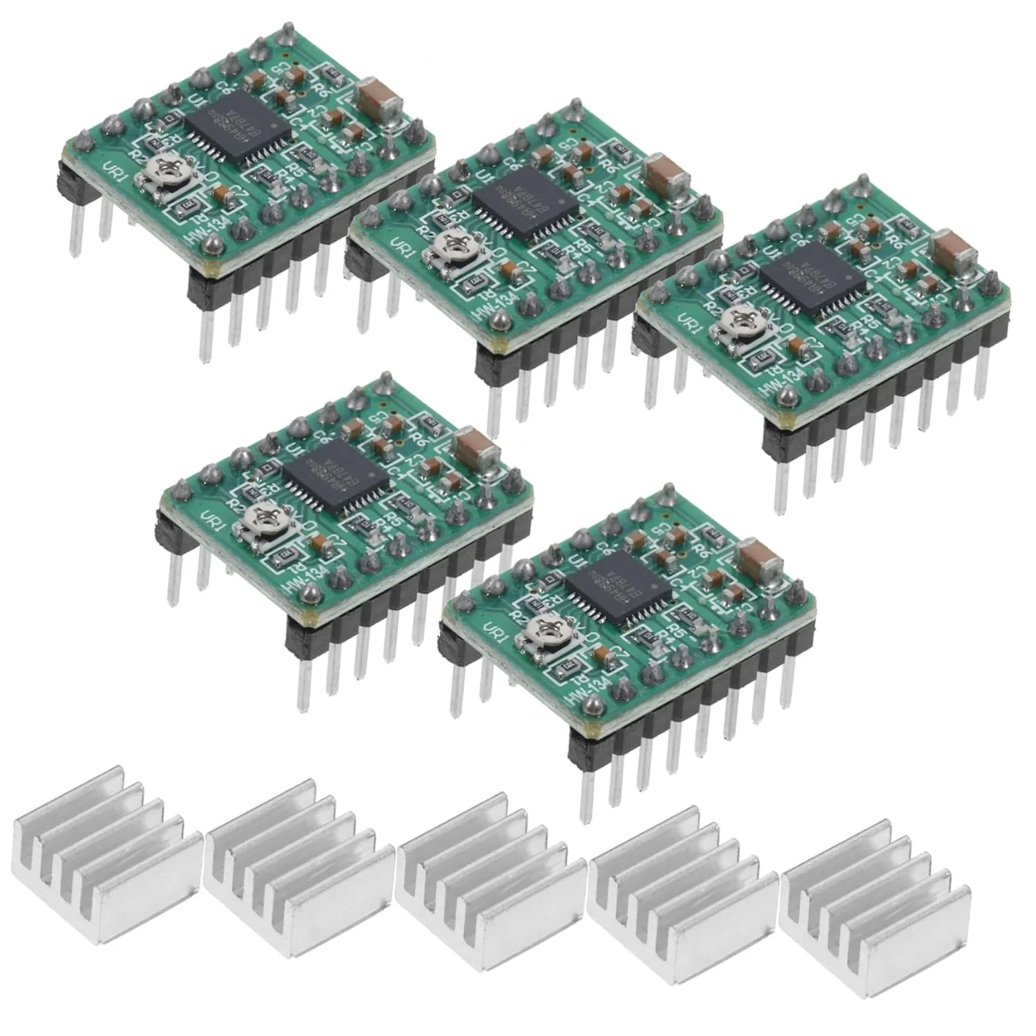 پنج عدد درایور موتور پله ای PRETYZOOM برای کنترل حرکت موتور چاپگر با رابط کاربری ساده