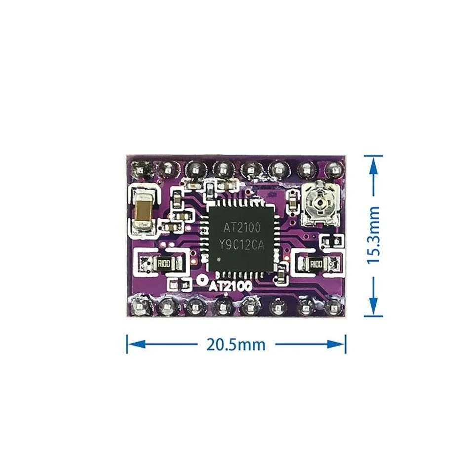 لوازم جانبی پرینتر سه بعدی AT2100، ماژول برد درایور موتور پله ای، بی صدا، سازگار با درایور TMC2208 لوازم جانبی پرینتر سه بعدی AT2100، ماژول برد درایور موتور پله ای، بی صدا، سازگار با درایور TMC2208
