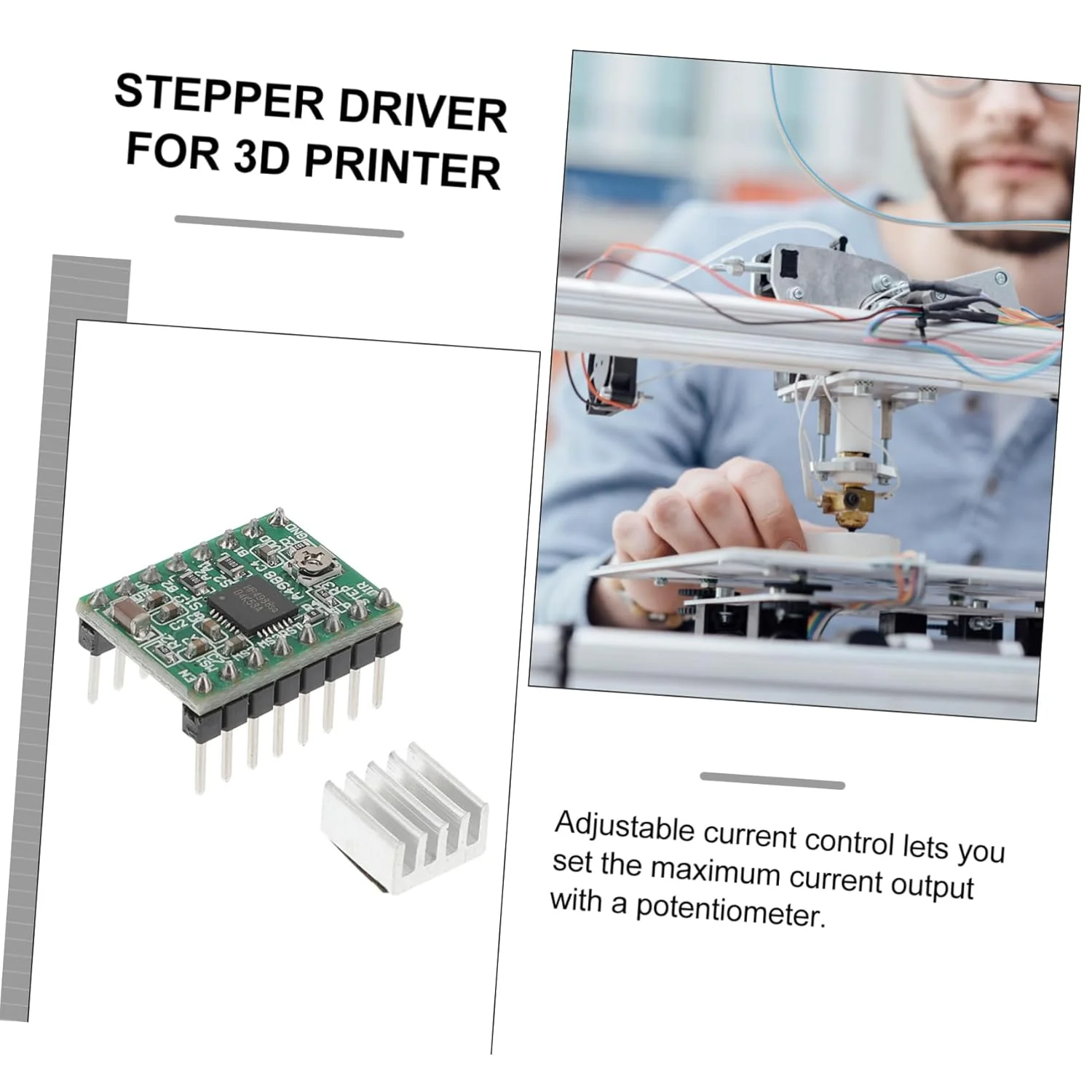 پنج عدد درایور موتور پله ای PRETYZOOM برای کنترل حرکت موتور چاپگر با رابط کاربری ساده