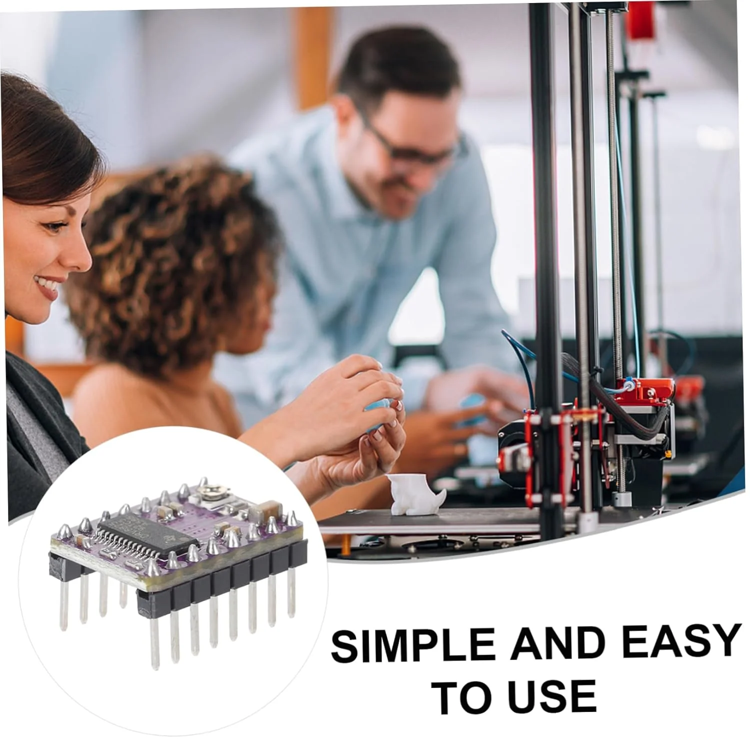 ماژول درایور موتور با عملکرد بالا PRETYZOOM برای پرینتر سه بعدی به همراه هیت سینک سازگار با 1.4