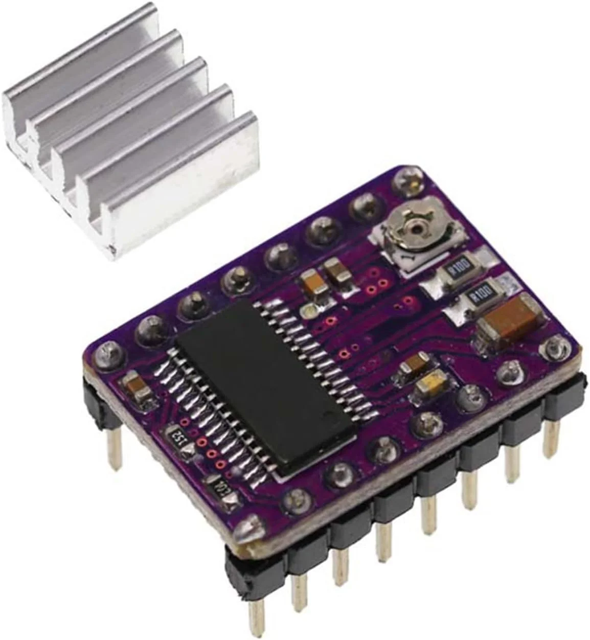 ماژول درایور موتور پله ای PoPprint DRV8825 چهار لایه با هیت سینک برای پرینترها RP1.4 A4988 ماژول درایور موتور پله ای PoPprint DRV8825 چهار لایه با هیت سینک برای پرینترها RP1.4 A4988