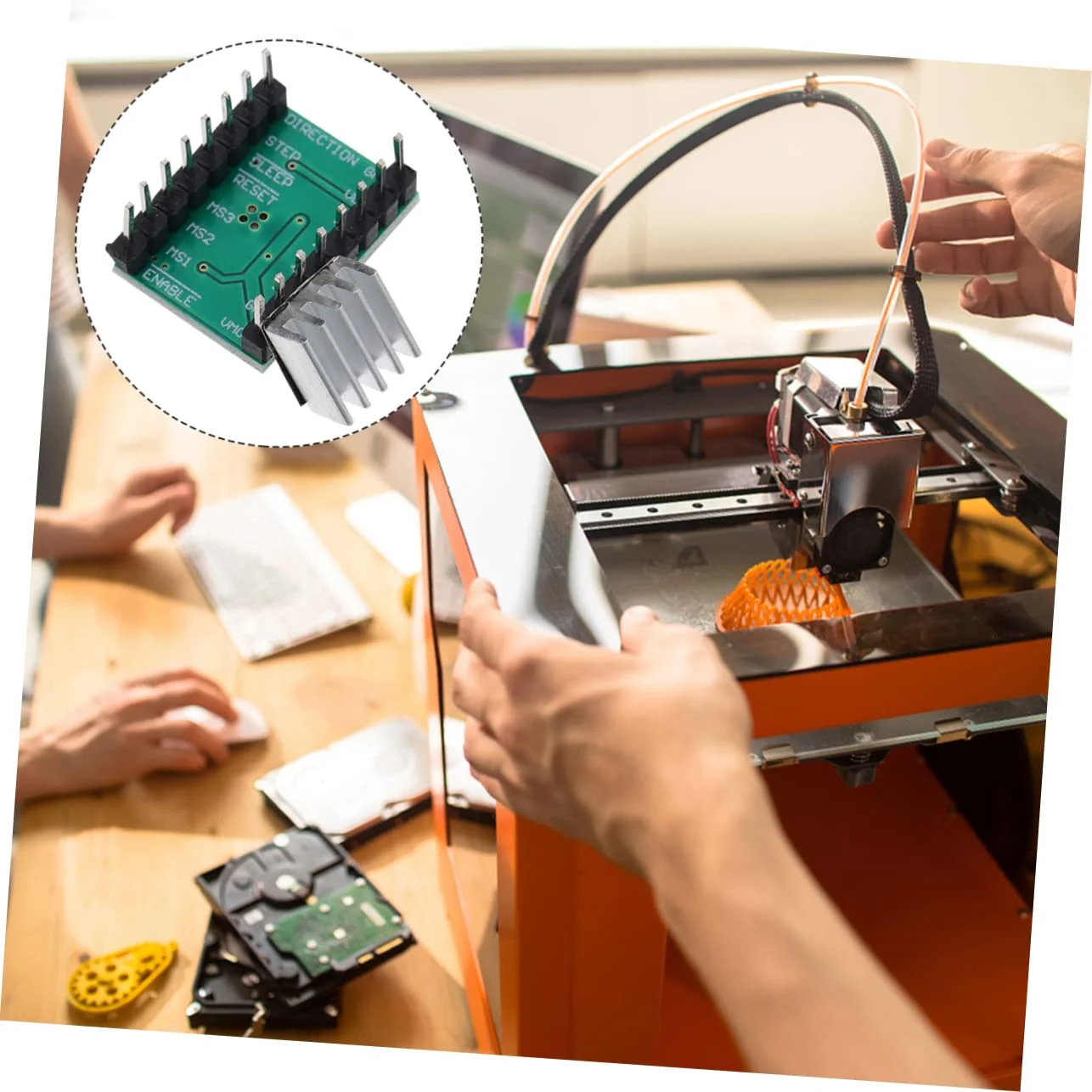 ماژول درایور موتور پله‌ای POPETPOP بسته 4 عددی برای پرینتر سه بعدی، برد کنترل سایلنت، سازگار با موتورهای پروژه‌های DIY