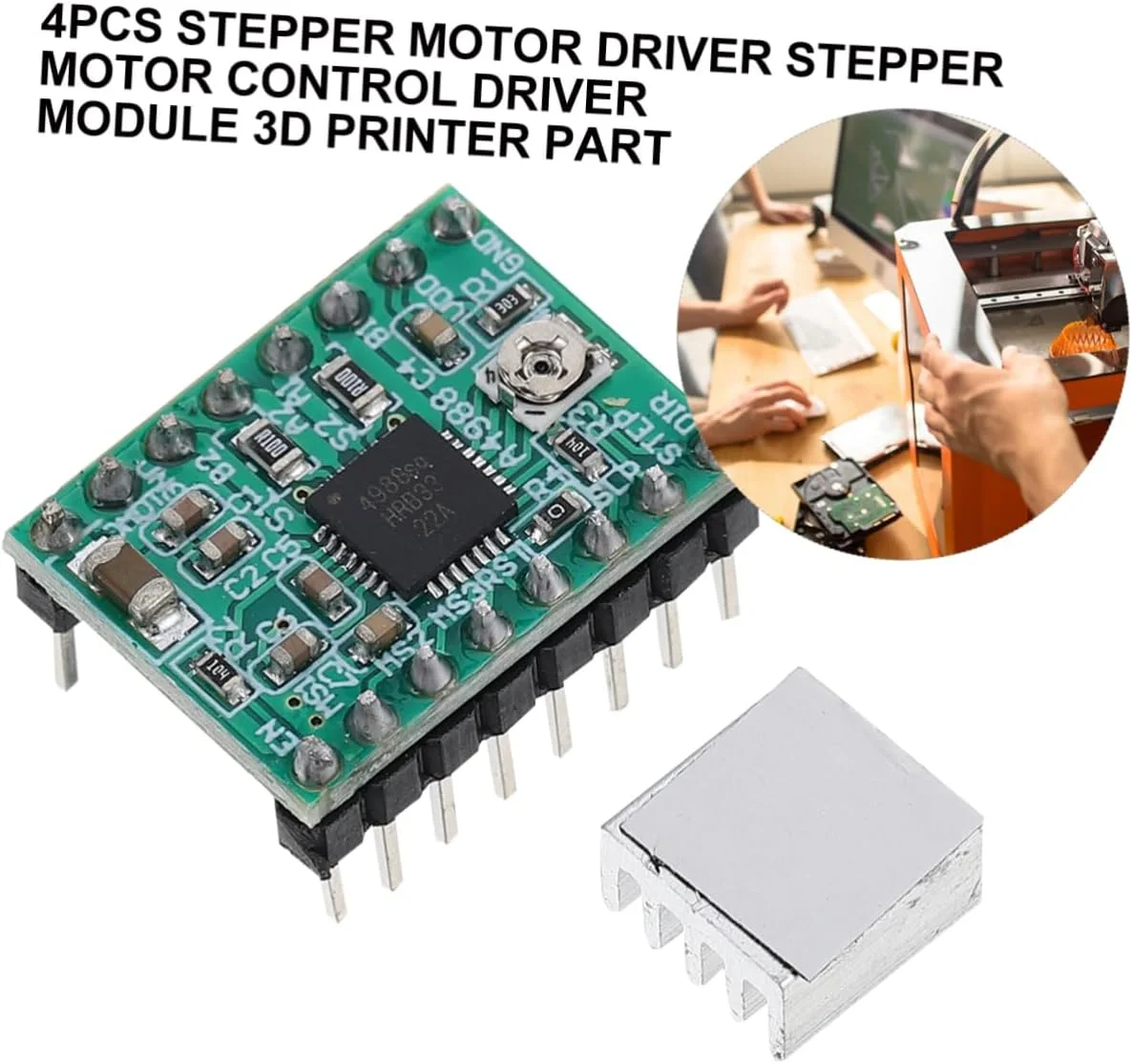 POPETPOP 8 عدد ماژول استپر برای چاپگر، درایور پیک، حالت میرایی ترکیبی، حرارتی، نصب آسان، کنترل موتور POPETPOP 8 عدد ماژول استپر برای چاپگر، درایور پیک، حالت میرایی ترکیبی، حرارتی، نصب آسان، کنترل موتور