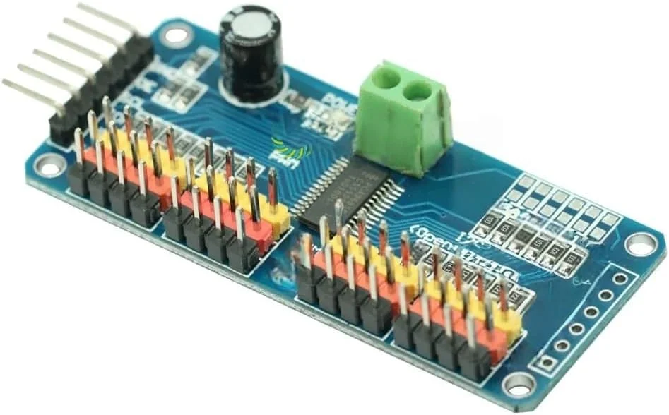 ماژول درایور PWM/Servo شانزده کاناله 12 بیتی PCA9685 - ماژول رابط I2C، ماژول توسعه