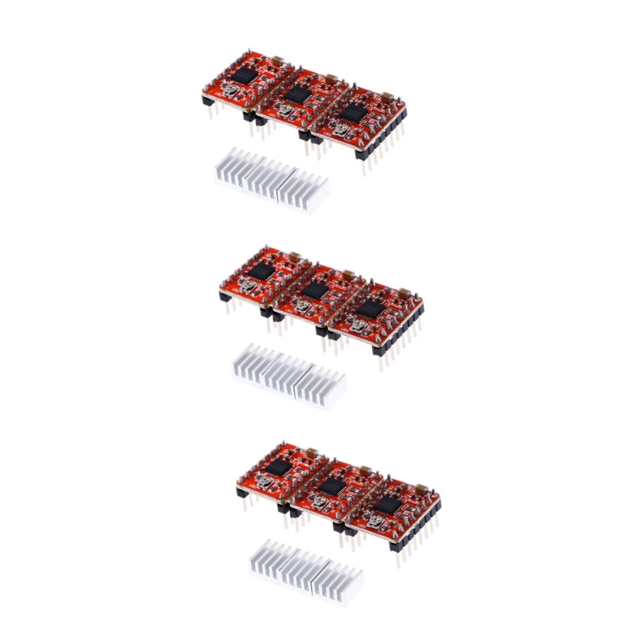 پارتی‌کینگدام ۱۵ عددی ماژول درایور موتور پله‌ای پرینتر با وضوح پله‌ای و محافظت در برابر دمای بیش از حد