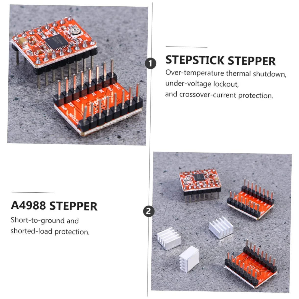 پارتی‌کینگدام ۱۵ عددی ماژول درایور موتور پله‌ای پرینتر با وضوح پله‌ای و محافظت در برابر دمای بیش از حد