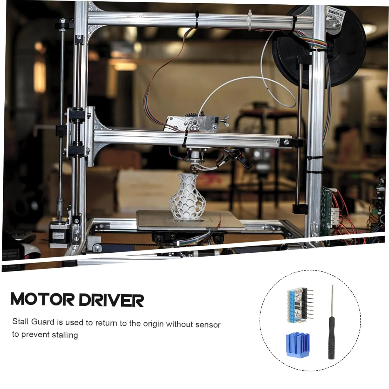 ماژول درایور موتور بی‌صدا OUNONA 2 برای پرینترها، حالت عملکرد فوق‌العاده بی‌صدا برای میکرو استپ آسان، گشتاور با راندمان بالا سازگار