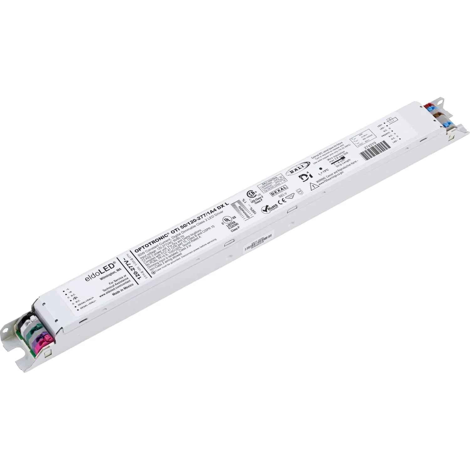 درایور ال ای دی خطی جریان ثابت قابل برنامه ریزی OPTOTRONIC OTi 50W 120-277 1A4 DX L DEXAL (2743Y9 / 78034)