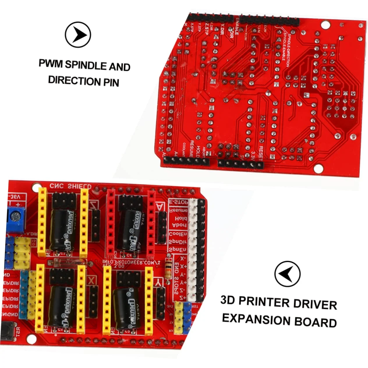 برد توسعه درایور موتور پله ای برای پرینتر و ماژول حکاکی CNC با محافظت در برابر جریان اضافی و ویژگی های خاموش شدن حرارتی (2 عدد)