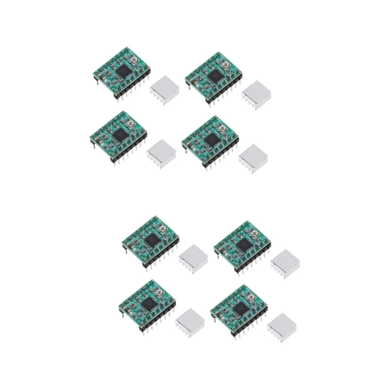 ماژول درایور موتور پله ای NUOBESTY مدل 8pcs برای پرینترها، خروجی RDS پایین، حالت میرایی اتوماتیک، مقاومت در برابر دمای بالا، کنترل موتور دو قطبی