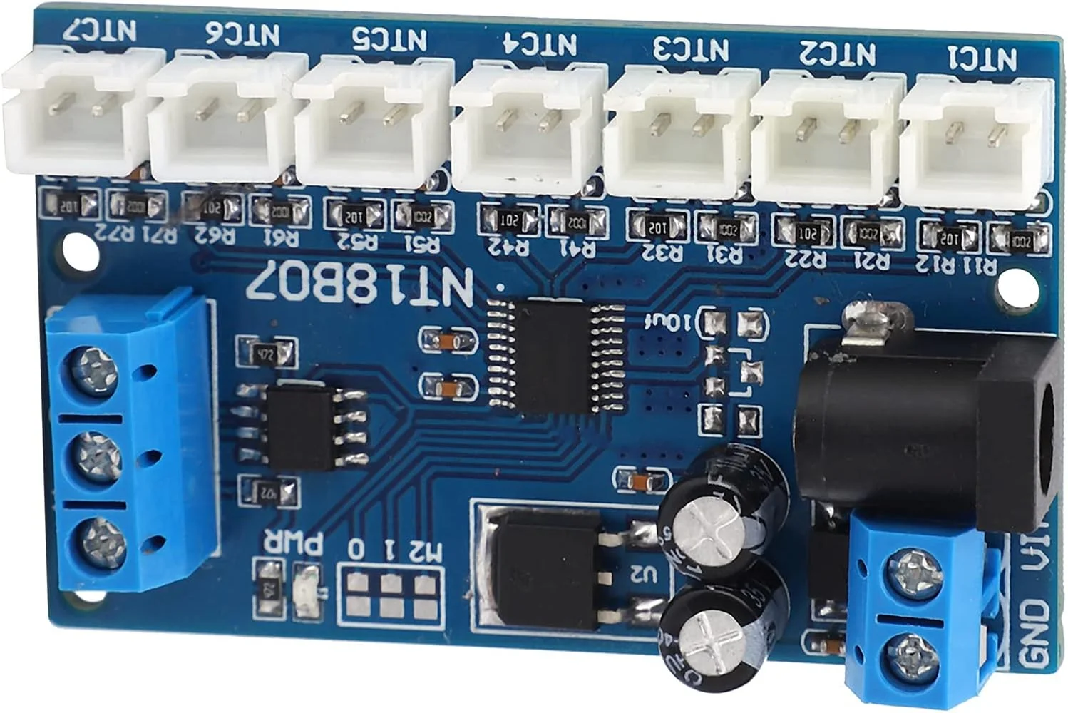 برد ماژول NT18B07، ماژول 7 کاناله، برد مدار تقویت کننده، ماژول درایور، ولتاژ منبع تغذیه 6-24 ولت، جریان کاری 8-15MA