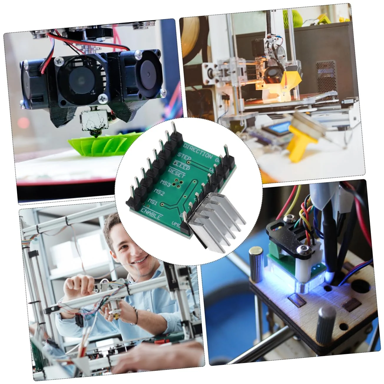 ماژول درایور موتور پله ای NUOBESTY مدل 8pcs برای پرینترها، خروجی RDS پایین، حالت میرایی اتوماتیک، مقاومت در برابر دمای بالا، کنترل موتور دو قطبی