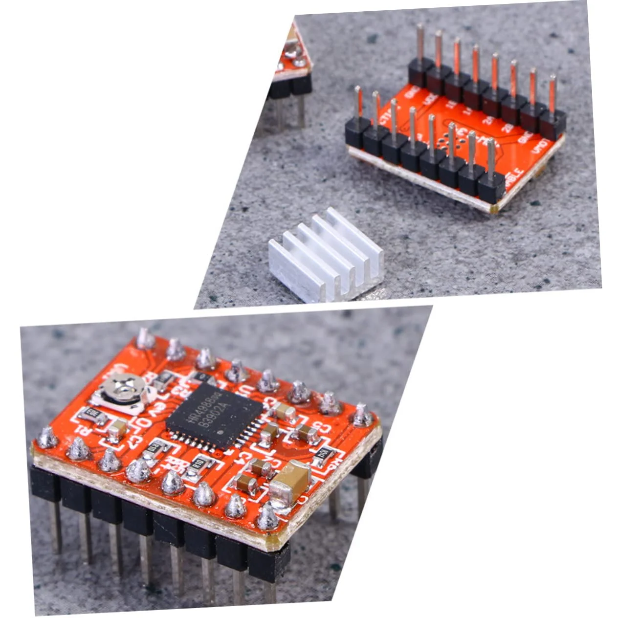 ماژول درایور موتور پله ای 10 عددی به همراه هیت سینک