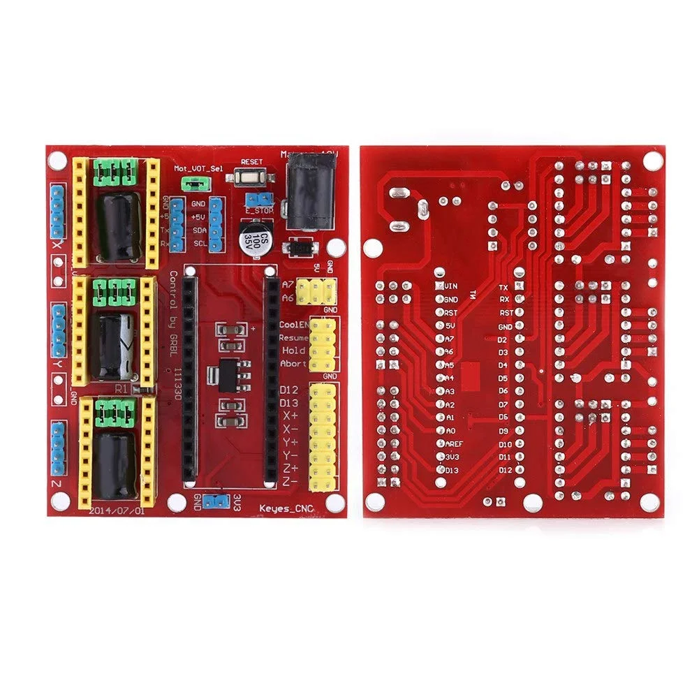 دستگاه حکاکی CNC با درایور A4988، برد نانو 3.0، ماژول پله ای با کابل USB، کیت پرینتر سه بعدی برای دستگاه های حکاکی