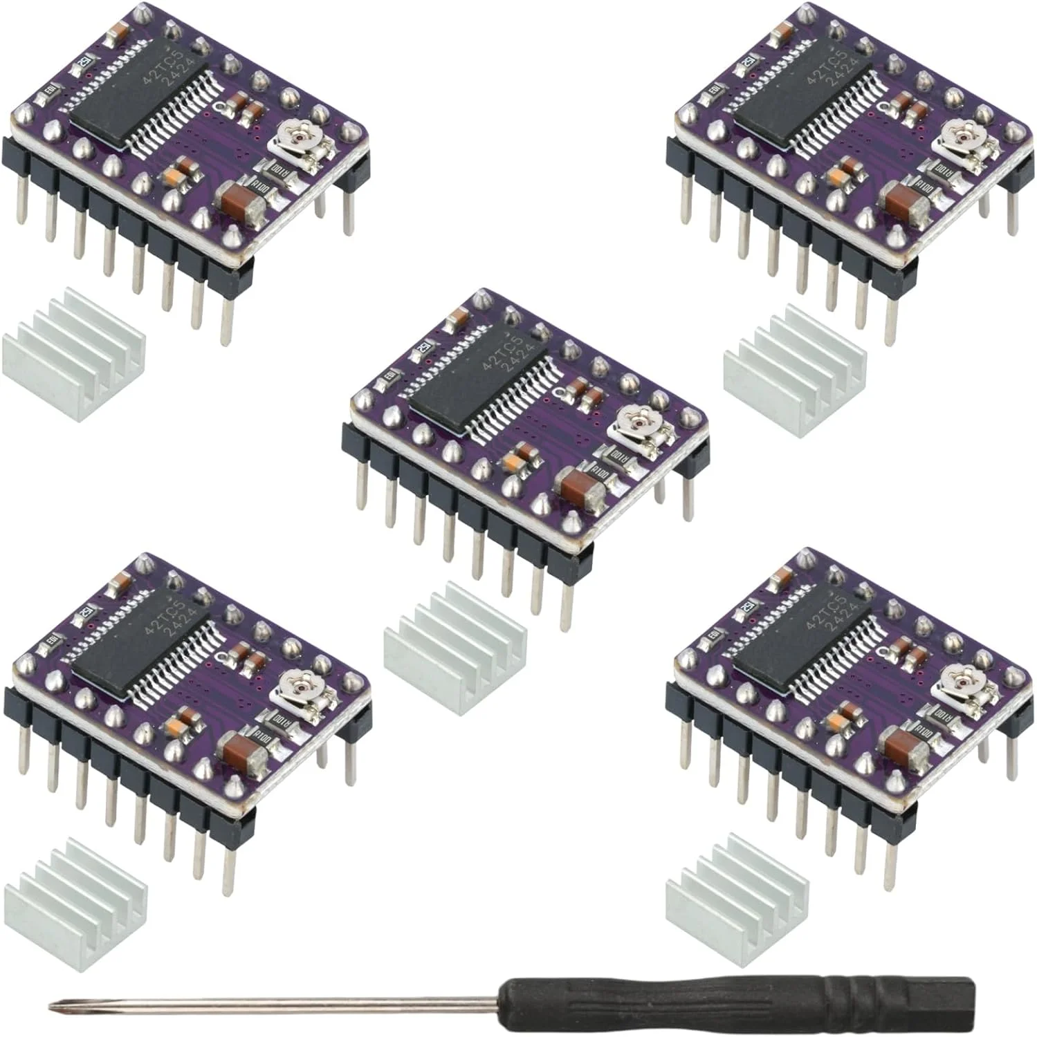 ماژول درایور موتور پله ای 5 عددی سازگار با DRV8825 برای رمپ های پرینتر سه بعدی 1.4 StepStick