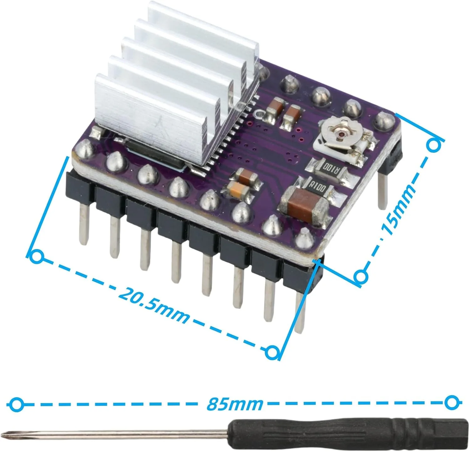 ماژول درایور موتور پله ای 5 عددی سازگار با DRV8825 برای رمپ های پرینتر سه بعدی 1.4 StepStick ماژول درایور موتور پله ای 5 عددی سازگار با DRV8825 برای رمپ های پرینتر سه بعدی 1.4 StepStick