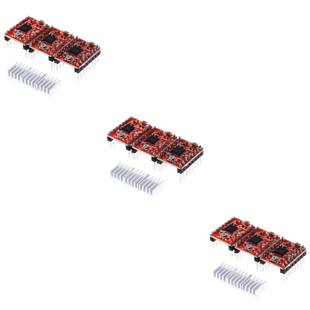 15 عدد ماژول درایور موتور پله ای با هیت سینک برای کنترل لوازم جانبی پرینتر برای عملکرد بالا، کنترل هوشمند برش، رزولوشن های کامل تا شانزدهم استپ