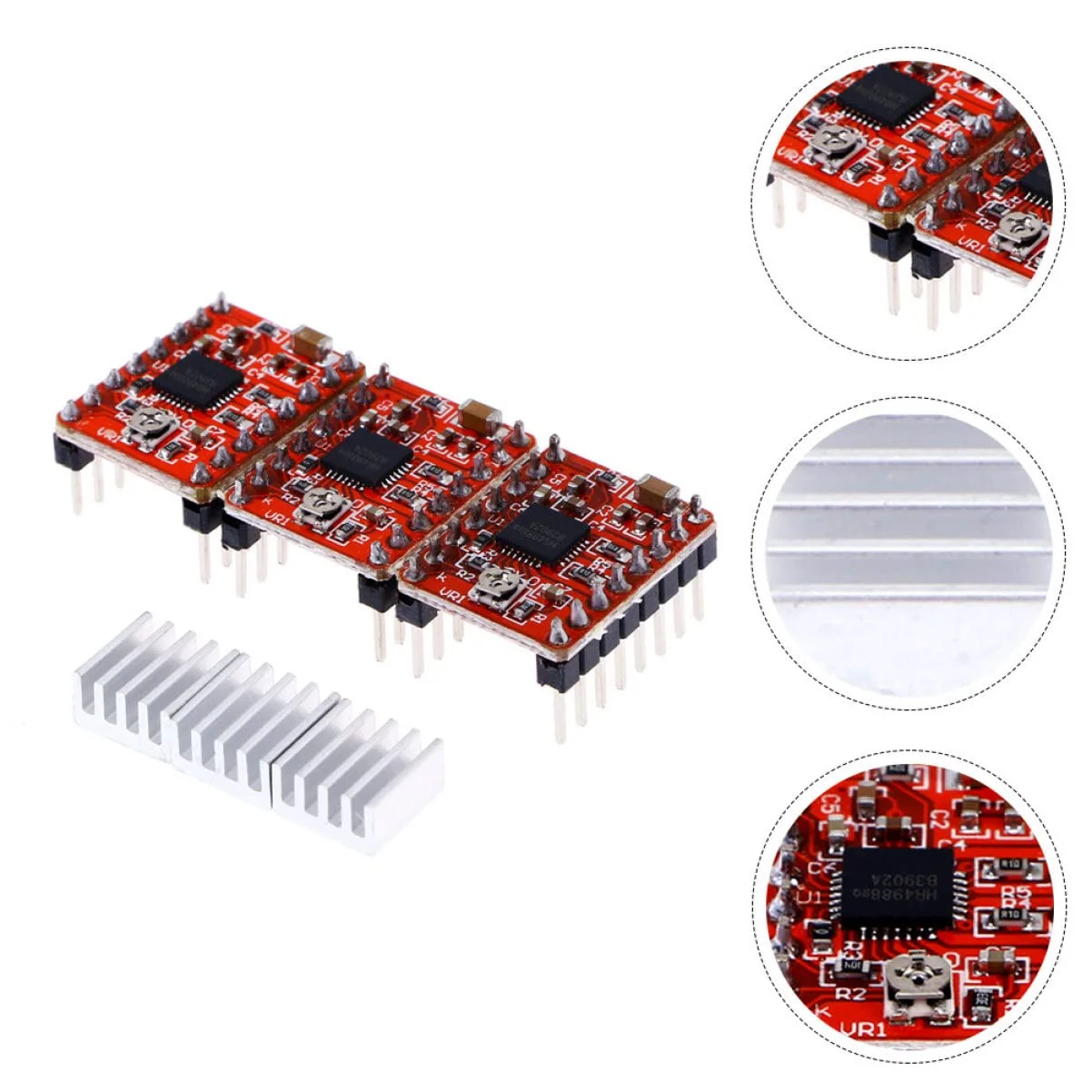 15 عدد ماژول درایور موتور پله ای با هیت سینک برای کنترل لوازم جانبی پرینتر برای عملکرد بالا، کنترل هوشمند برش، رزولوشن های کامل تا شانزدهم استپ 15 عدد ماژول درایور موتور پله ای با هیت سینک برای کنترل لوازم جانبی پرینتر برای عملکرد بالا، کنترل هوشمند برش، رزولوشن های کامل تا شانزدهم استپ