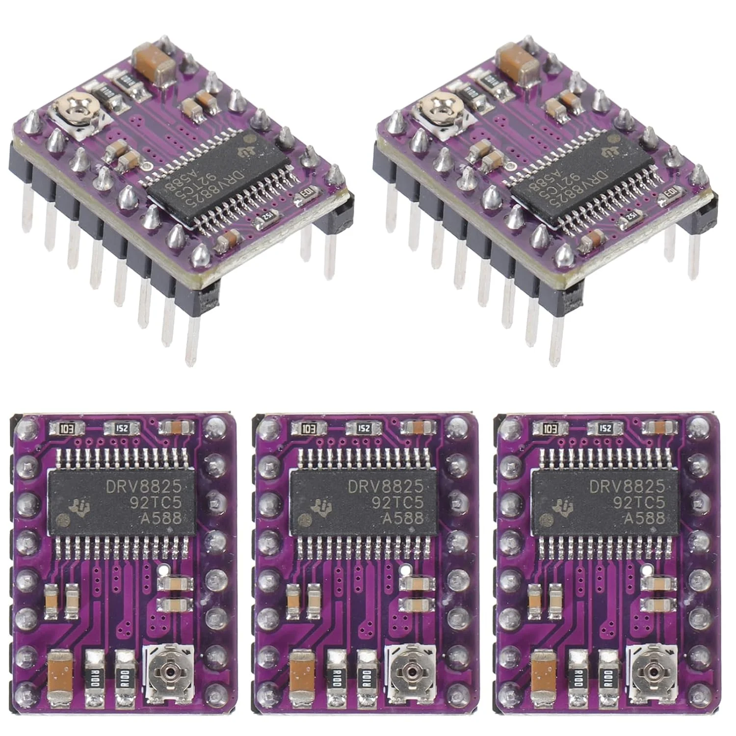ماژول درایور موتور پله ای با هیت سینک، سازگار با پرینتر سه بعدی، درایور استپ موتور برای پروژه های DIY