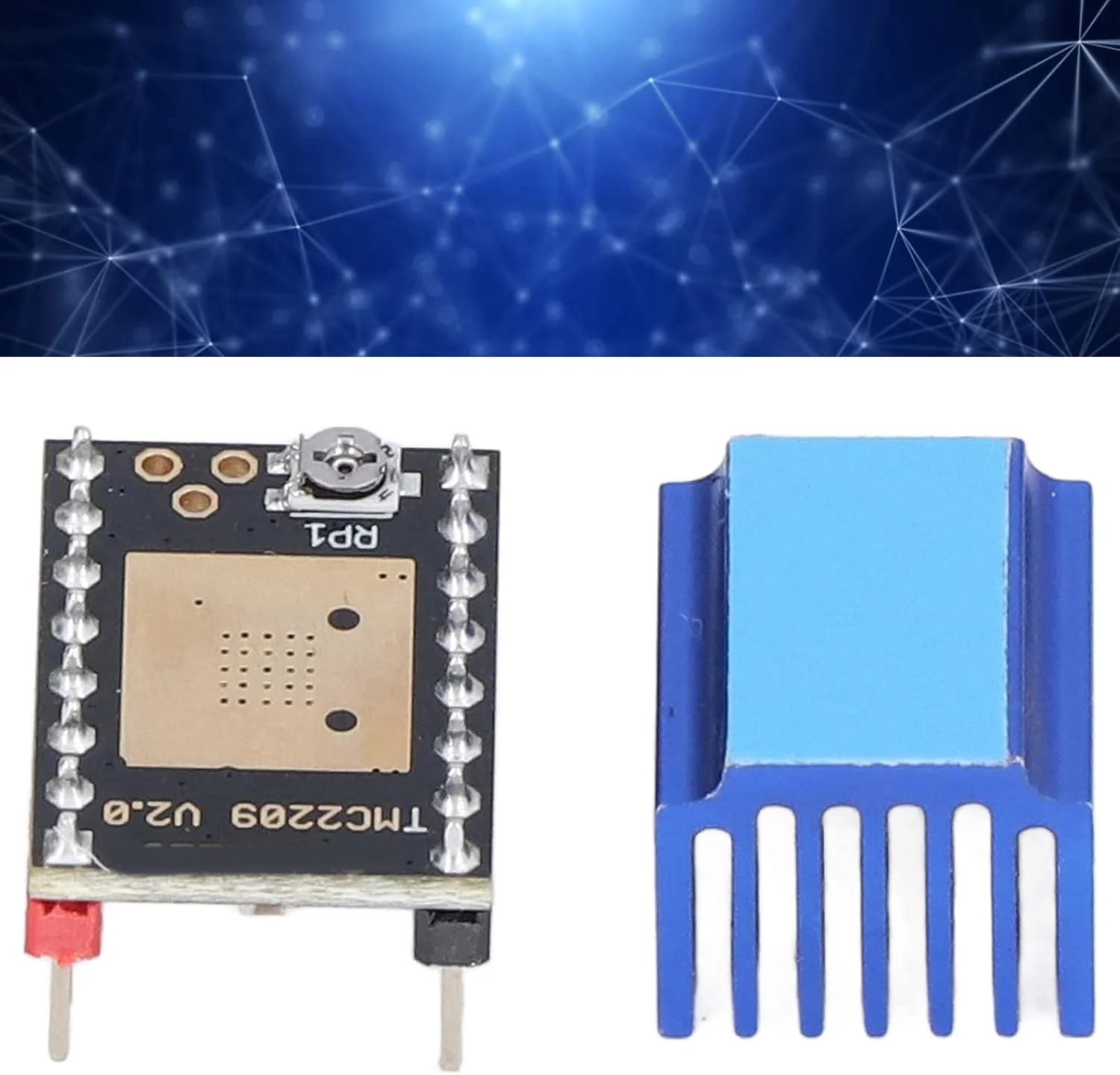 درایور موتور پله ای حالت UART با هیت سینک TMC2209 برای پرینتر سه بعدی درایور موتور پله ای حالت UART با هیت سینک TMC2209 برای پرینتر سه بعدی