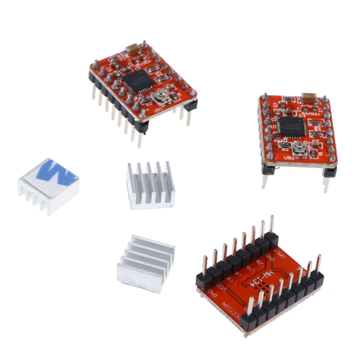 مجموعه ۳ عددی ماژول درایور موتور دستگاه حکاکی پرینتر CNC مدل Mobestech، برد درایور موتور پله ای با وضوح پله