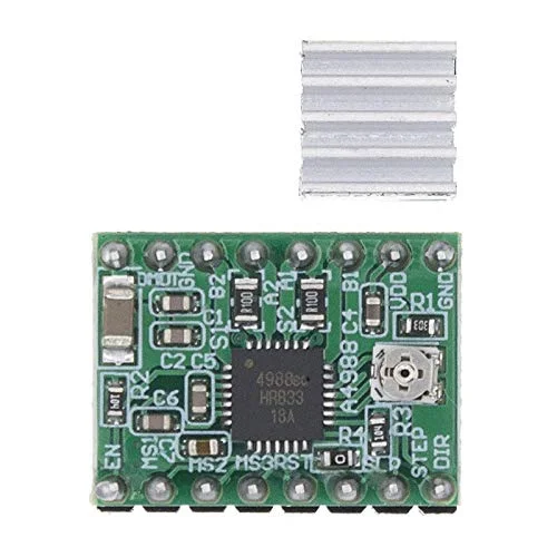 ماژول A4988 CNC قطعات پرینتر سه بعدی Reprap pololu درایور موتور پله ای با هیت سینک برای رمپ 1.4