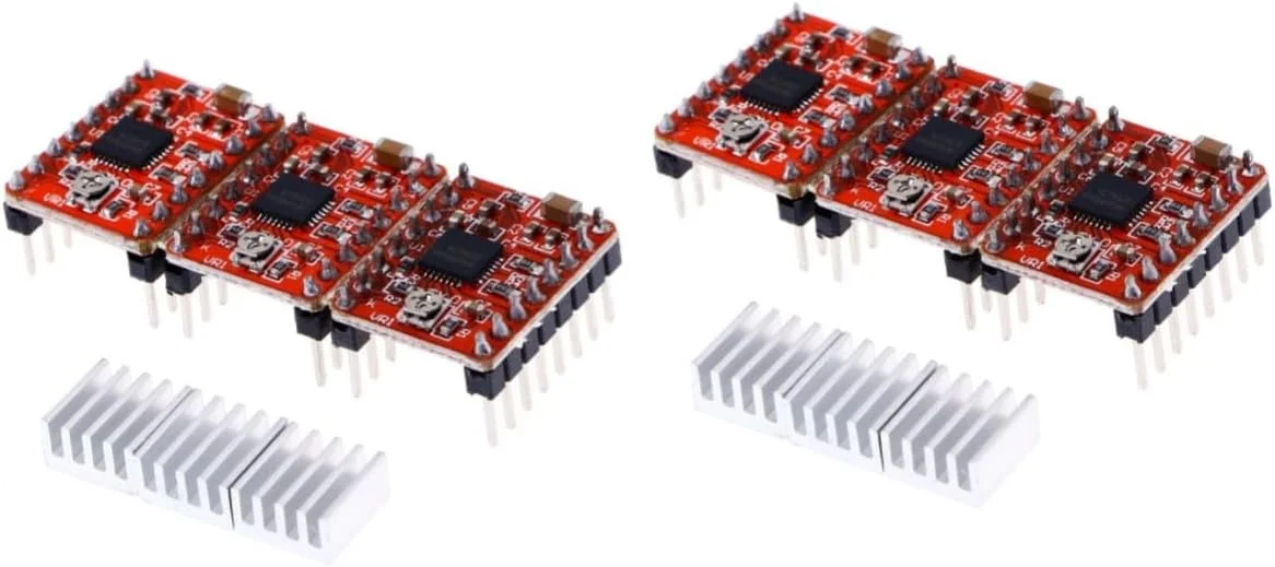 مجموعه 10 عددی هیت سینک درایور موتور پله ای Mobestech، لوازم جانبی پرینتر با رزولوشن تمام استپ