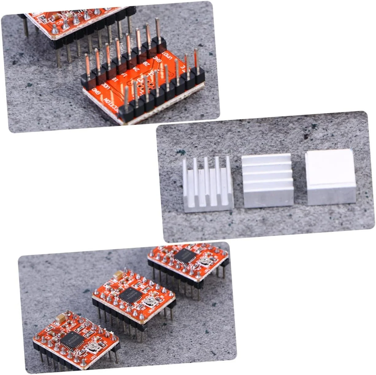مجموعه 10 عددی هیت سینک درایور موتور پله ای Mobestech، لوازم جانبی پرینتر با رزولوشن تمام استپ مجموعه 10 عددی هیت سینک درایور موتور پله ای Mobestech، لوازم جانبی پرینتر با رزولوشن تمام استپ