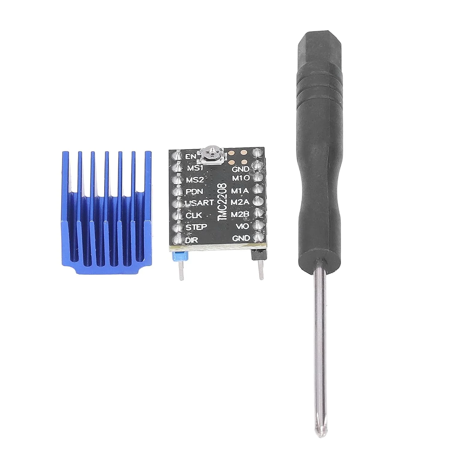 درایور موتور پله ای TMC2208 V2.0، عملکرد فوق العاده بی صدا، جریان مداوم 1.4 آمپر، سازگار با TMC2100، A4988، DRV8825، برای کاربران پرینتر سه بعدی