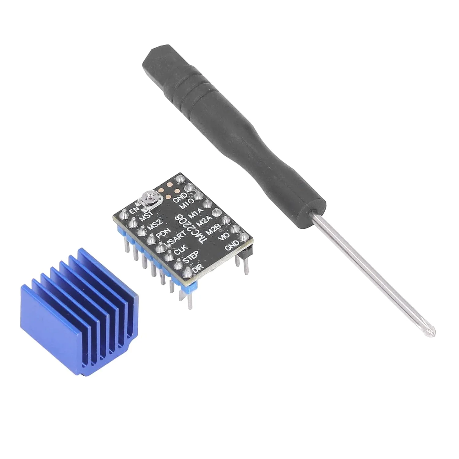 درایور موتور پله ای TMC2208 V2.0، عملکرد فوق العاده بی صدا، جریان مداوم 1.4 آمپر، سازگار با TMC2100، A4988، DRV8825، برای کاربران پرینتر سه بعدی