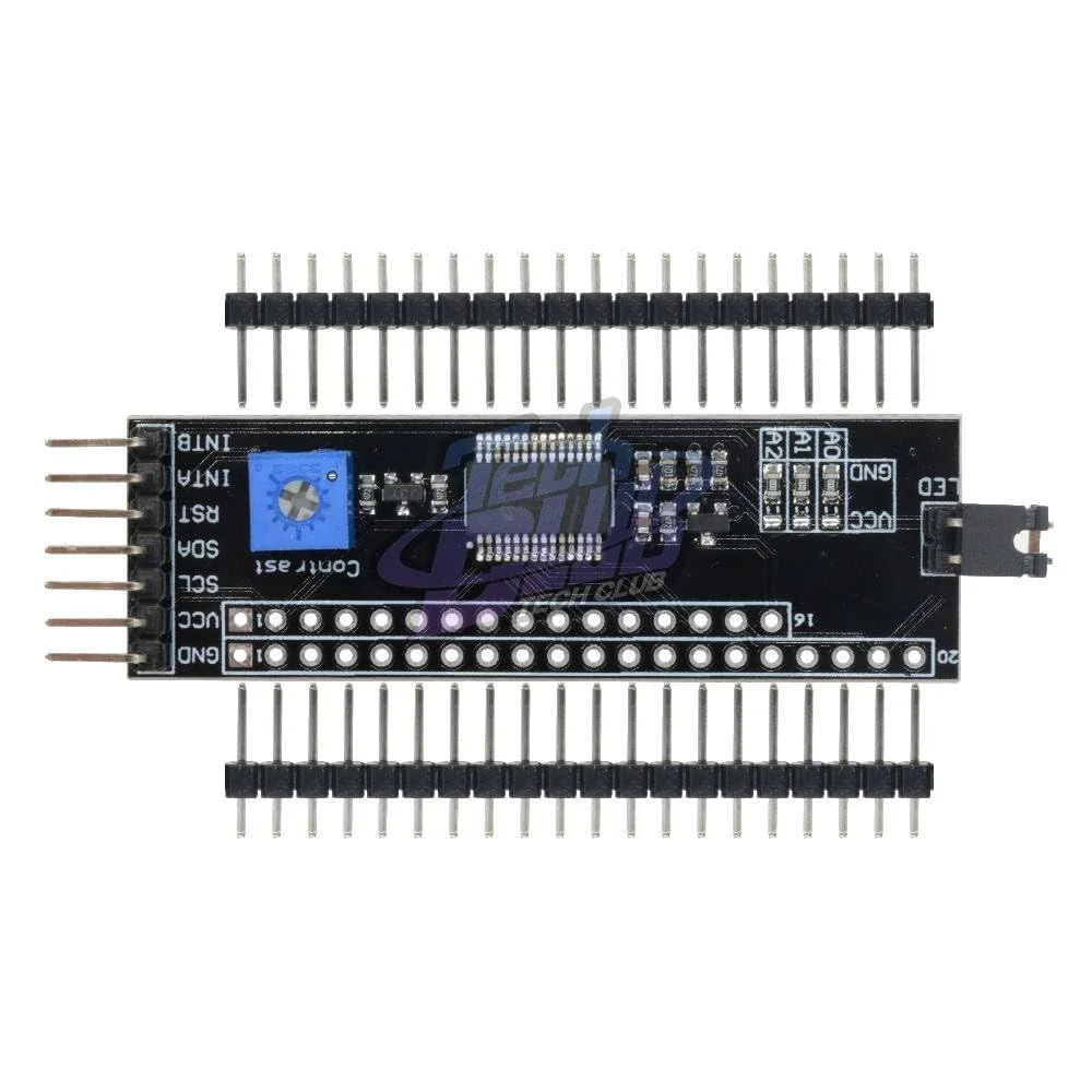 ماژول توسعه دهنده MCP23017 5V، درایور LCD مدل های 1602/2004/12864، برد آداپتور رابط سریال I2C IIC با قابلیت تنظیم کنتراست برای آردوینو