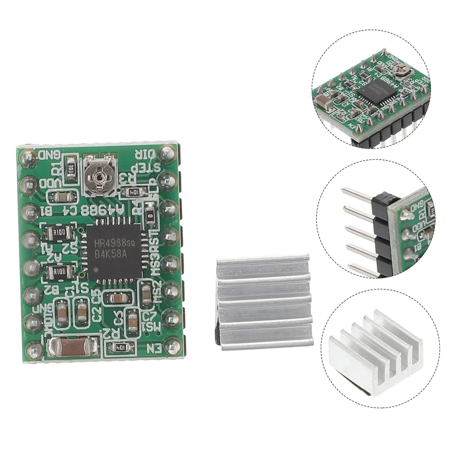 5pcs Printer Stepper Driver Module Heat Sink Stepper Motor Controller Slow Rotation Wide Application