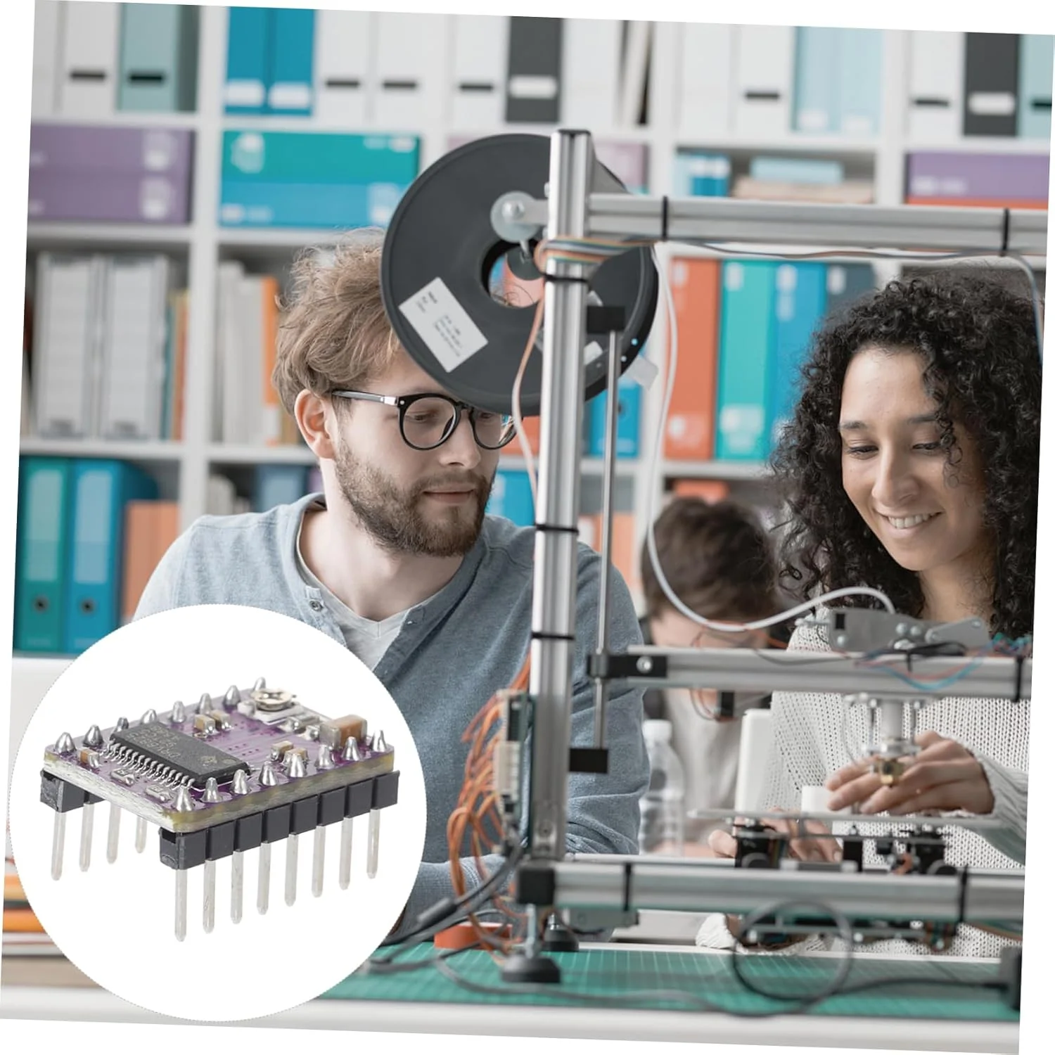 پنج عدد ماژول درایور موتور با هیت سینک برای موتورهای پله ای سازگار با پرینتر، طراحی کاربرپسند برای پروژه های الکترونیکی DIY