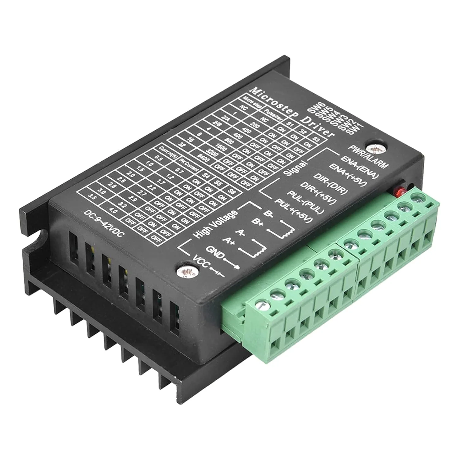 درایور موتور پله ای، آلومینیومی NEMA 17 23 34 4A 42VDC با ایزولاسیون نوری سرعت بالا درایو دوقطبی پل H، برای CNC Router پرینتر سه بعدی