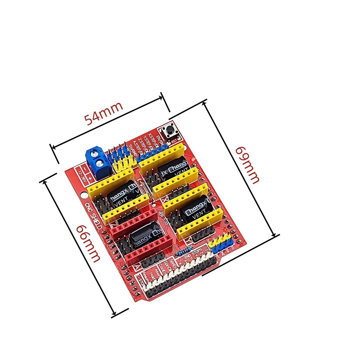 برد توسعه دستگاه حکاکی CNC Shield V3.0 مدل V3 برای پرینتر سه بعدی A4988 DRV8825، دو عددی