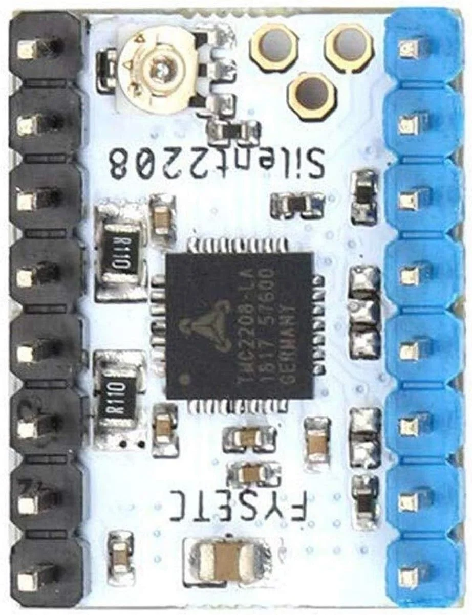 5 عدد درایور موتور پله ای پرینتر سه بعدی TMC2208 V1.2، ماژول حامل درایور موتور پله ای Stepstick با هیت سینک برای بردهای کنترلر پرینتر سه بعدی Ramps1.4 MKS Gen Ender-3 Pro