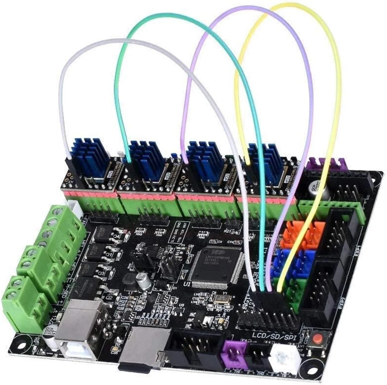 درایور موتور پله ای Stepstick Mute Tmc2208 V3.0 با هیت سینک برای SKR V1.3 Mks Gen L Ramps 1.4/1.5/1.6 برد کنترل پرینتر سه بعدی (بسته 5 عددی) (حالت Step/Dir) درایور موتور پله ای Stepstick Mute Tmc2208 V3.0 با هیت سینک برای SKR V1.3 Mks Gen L Ramps 1.4/1.5/1.6 برد کنترل پرینتر سه بعدی (بسته 5 عددی) (حالت Step/Dir)